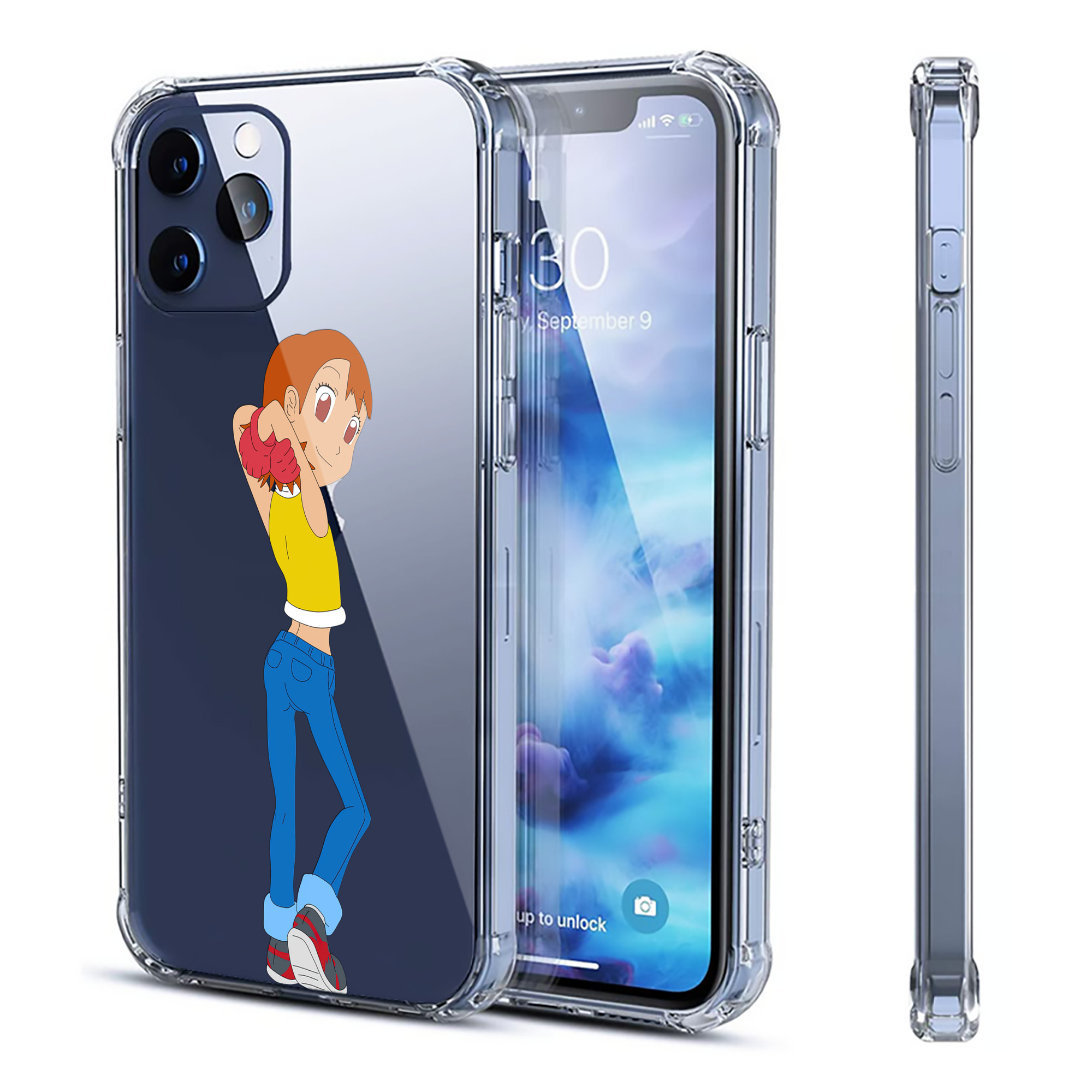 （画像用） Digimon デジタルモンスター/デジモン 【iPhone 12シリーズ対応】透明スマホケース（クリアソフトケース）